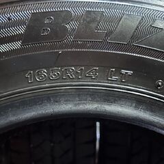 BS BRIDGESTONE BLIZZAK VL1 165R14 LT 6PR 14インチ スタッドレス 4本 23年製 バリ溝 ADバン等　(VTF024)の画像