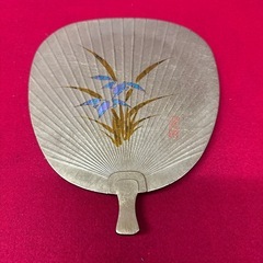 金箔工芸品 うちわ 飾り 置き物/レア物/入手困難