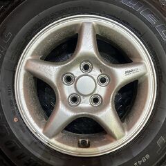 タイヤ新車外し BS 195/80R15 夏タイヤ ダイハツ テリオスキッド 純正OPホイール ブラッドレー 15インチ 5.5J5HPCD114.3+35　(KTN286)の画像