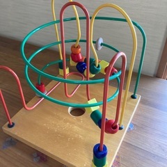 木製ビーズコースター 知育玩具の画像