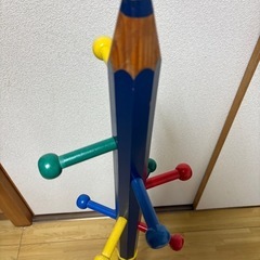 《お譲り先決定》レトロ　ポールハンガー　えんぴつ　カラフル　の画像