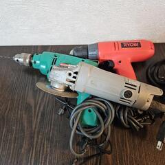 電動工具 3個セット 電動ドリル グラインダー ドライバードリル...
