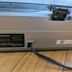 SCHUMAKER フルオートレコードプレーヤー NP-F700 FMの画像