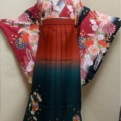 卒業式袴セットレンタル¥7,900　二尺袖H・Lレッドブラック