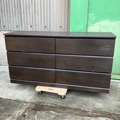 収納家具　タンス　衣類収納　　食器収納　ブラウン　茶色