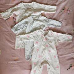 ベビー服3着 春秋 カバーオール ロンパース 新生児
