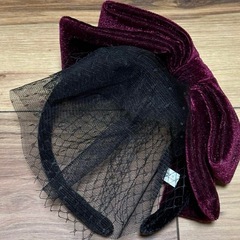 ホテルアルバート  リボンカチューシャ　レース　パープルの画像