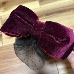 ホテルアルバート  リボンカチューシャ　レース　パープルの画像