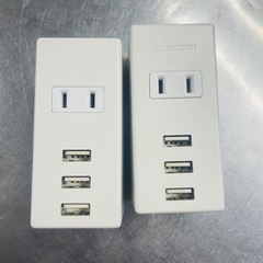 ELECOM　エレコム コンセント 3USBタップ充電器 ＆ U...
