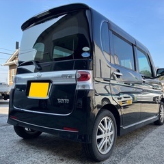  Bluetoothナビ付き☆月々9千円〜分割可❗️車検2年付き！【名義変更代込み】広い車内！大人気‼️ダイハツ タントカスタム☆Bluetoothナビ付き☆走行中DVD見れます♪ETC付き☆純正アルミ☆事故修復歴無し☆電動スライドドア☆ドライブレコーダー☆そのまま乗って帰れます！の画像