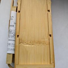 未使用竹製薬味入れ3ッ切 ミニトング付 の画像