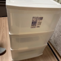 【引取】チェスト 押入れ収納 幅39cm ロングチェストキャスター付きの画像