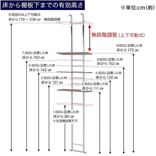 ニトリのランドリー突っ張りラック