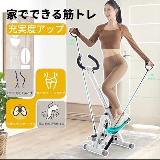 折りたたみ式
足踏み健康器具 ツイストエアロステッパー 負荷調整 静音 ハンドル