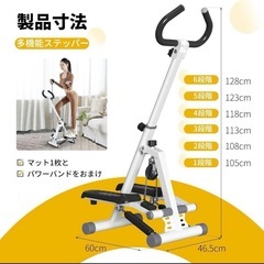 折りたたみ式
足踏み健康器具 ツイストエアロステッパー 負荷調整 静音 ハンドルの画像