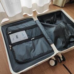 新品未使用！機内持ち込みサイズスーツケース！ホワイト　フロントオープンの画像