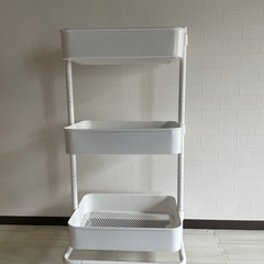 高さ調節ができるスチールワゴン 3段 ラックの画像