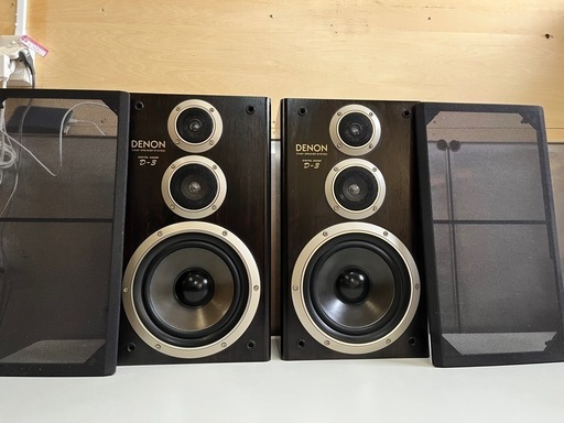 DENON ペア 3WAY スピーカーシステム  USC-3 8Ω ブックシェルフ型 音出し確認済 中古美品 ④