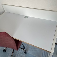 デスク+チェアセット (机下にコンセント3口)
