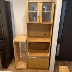 食器棚とラックのセット