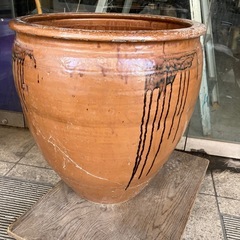 大きな丸かめ　まるかめ　52cm×57cm　ツボ　壺　メダカ　丸...