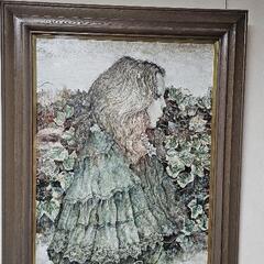 石阪春生 女のいる風景 油彩8号 - 置物、オブジェ