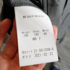 美品　メンズスーツ　グレー　参考身長180、体重90の画像