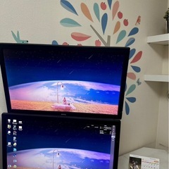 24インチワイド TN液晶モニター2台の画像