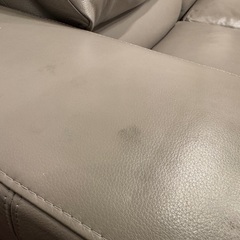 formax（フォルマックス）グレー レザー L字型ソファ 使用感あり【横浜市戸塚区】の画像