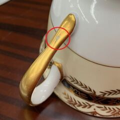 お値下げ中！ 難あり(欠けあり) オールドノリタケ デミタスカップ＆ソーサー 金彩 NORITAKE CHINA M印 HANDPAINTED JAPAN 札幌市 豊平区 西岡店の画像