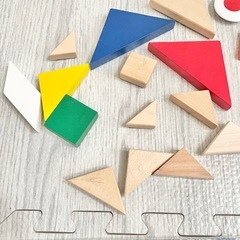 木製パズルマグネット知育おもちゃの画像