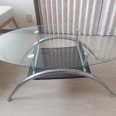 【ジャンク品】ガラステーブル