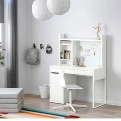 IKEA ミッケ デスク ホワイト 照明付 チェア付