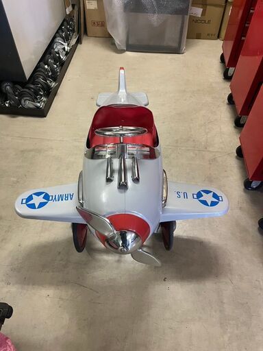 【D-361】飛行機ペダルカー レアアイテム レトロ品 中古 激安