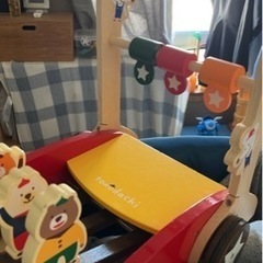 手押し車 赤ちゃん カタカタ 木製 折りたたみの画像