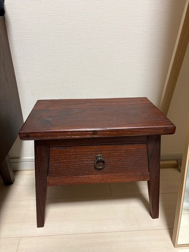 アンティーク原木スツール ミニチェスト