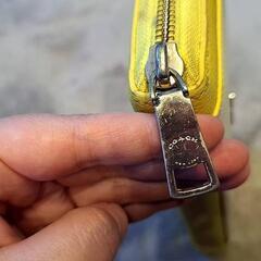 COACH 長財布 イエロー ホワイトの画像