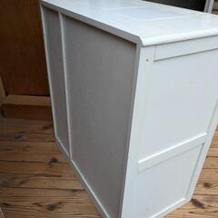 お譲りします　ゴミ箱中古白45リットル対応の画像