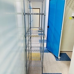 ルミナス スチールラック ライト 幅85 奥行35 高さ175 6段 アルミ 隙間収納  19mm IHT8518-6の画像