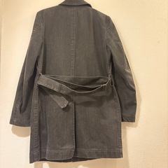 MEN'S MELROSE ダークグレー トレンチコート　無地　Mの画像