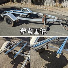 軽トレーラー用 中古 スロープレール アルミ製 左右セット フラ...