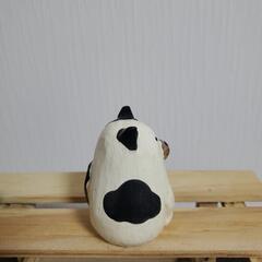 NO1🌼木彫りの猫のオブジェの画像