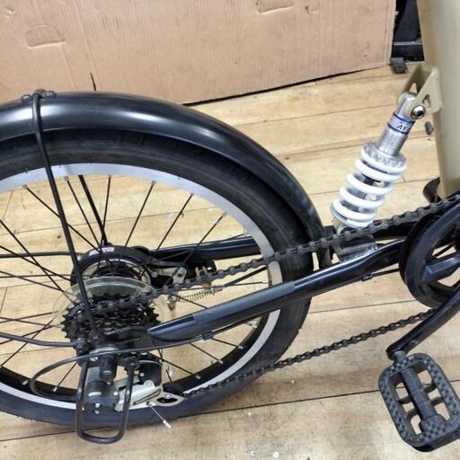 [受渡し完了しました] 20インチ 折り畳み自転車 6段変速 サスペンション付