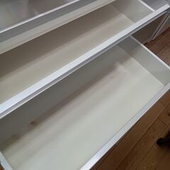 ★ジモティ割あり★ 真保家具店 ステントップキッチンボード シルバー/ホワイト H95×D45×W85 クリーニング済み TK4307の画像