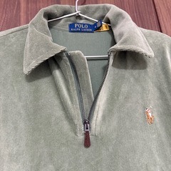 Polo Ralph Lauren 緑 コーデュロイ ハーフジップの画像