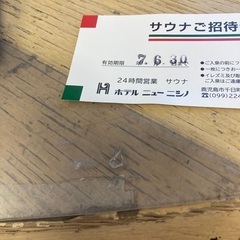 ホテルニューニシノサウナ券