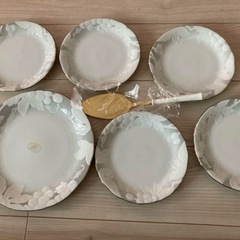 KURIYAMA クリヤマケーキ皿取り皿サーバーセット