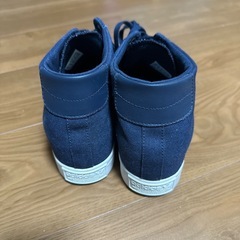 adidas キャンバス ハイカットスニーカー　24.5 cm ネイビーの画像