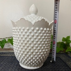 価格相談可☺️ヴィンテージ ミルクグラス ポット 入れ物