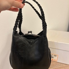 本革　がま口バックの画像